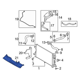 Hyundai OE - Front Lower Radiator Support Air Deflector