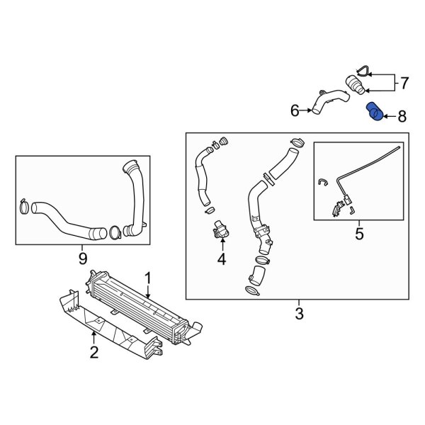 Hyundai OE 282512M600 Turbocharger Intercooler Bypass Valve