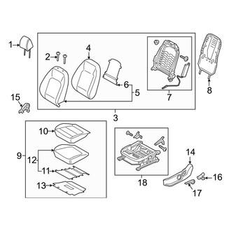 Hyundai OE - Seats & Tracks - Driver Seat Components (Korea Built)
