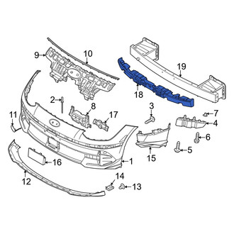 Hyundai OE - Front Bumper Impact Absorber