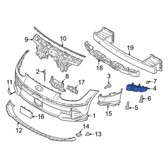 Hyundai OE - Front Right Bumper Cover Bracket
