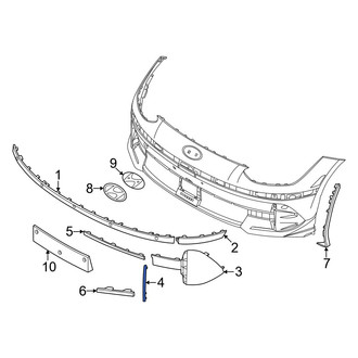 Hyundai OE - Front Center Left Bumper Trim