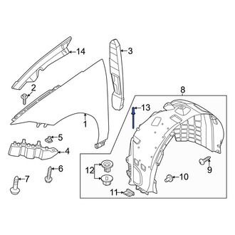 Hyundai OE - Fender Liner Rivet