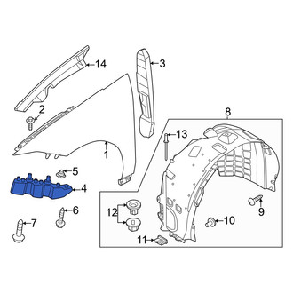 Hyundai OE - Front Right Bumper Cover Bracket