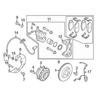 Hyundai OE - Front Suspension - Brake Components (AWD)