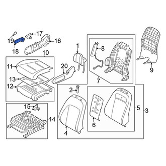 Hyundai OE - Front Right Seat Height Adjuster Handle
