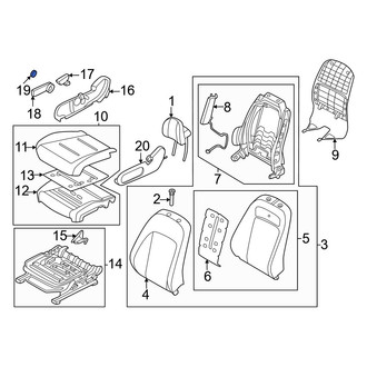 Hyundai OE - Right Seat Height Adjuster Handle Cover