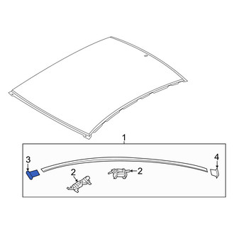 Hyundai OE - Front Left Roof Molding Cap