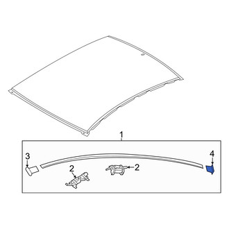 Hyundai OE - Rear Left Roof Molding Cap