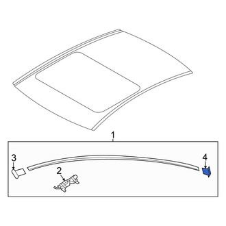 Hyundai OE - Rear Left Roof Molding Cap