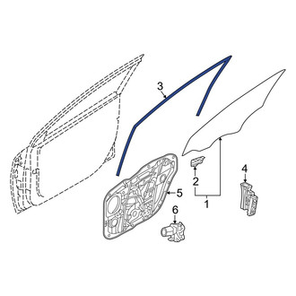 Hyundai OE - Front Left Window Channel