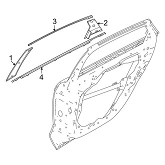 Hyundai OE - Rear Door - Exterior Trim (SE / SEL)