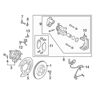 Hyundai OE - Rear Suspension - Brake Components