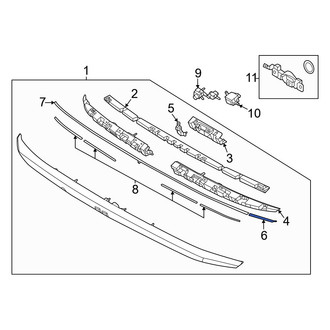 Hyundai OE - Upper Outer Deck Lid Finish Panel Seal