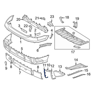 Hyundai OE - Rear Right Upper Inner Bumper Trim