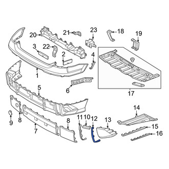 Hyundai OE - Rear Right Upper Outer Bumper Trim