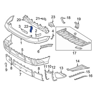 Hyundai OE - Rear Left Lower Bumper Impact Bar Bracket