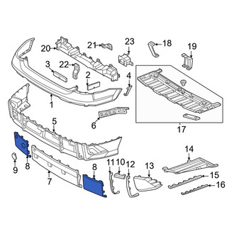Hyundai OE - Rear Right Inner Bumper Cover Spacer Panel