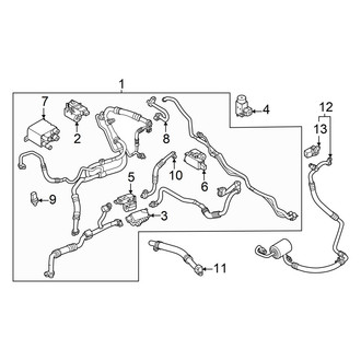Hyundai OE - Air Conditioner & Heater - Condenser, Compressor & Lines (Lines, Front), (RWD)