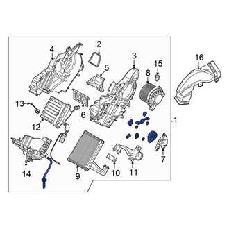 Hyundai OE - Rear HVAC Unit Case Assembly