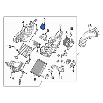 Hyundai OE - Rear HVAC Case Seal