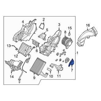 Hyundai OE - Rear HVAC Floor Mode Door Actuator