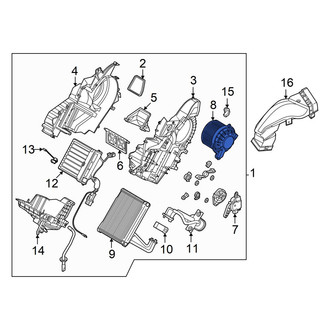 Hyundai OE - Rear HVAC Blower Motor Assembly