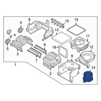 Hyundai OE - Front HVAC Blower Motor Assembly