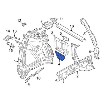 Hyundai OE - Front Left Frame Side Member Reinforcement