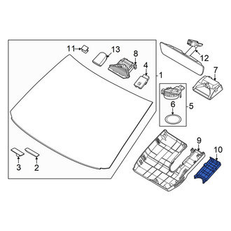 Hyundai OE - Interior Rear View Mirror Cover Access Cover