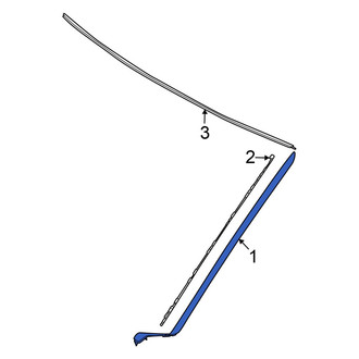 Hyundai OE - Front Left Windshield Molding