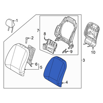 Hyundai OE - Front Right Seat Back Cushion Cover
