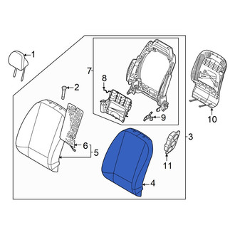 Hyundai OE - Front Right Seat Back Cushion Cover