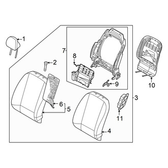 Hyundai OE - Seats & Tracks - Passenger Seat Components (Power Seat, Seat Back Components)