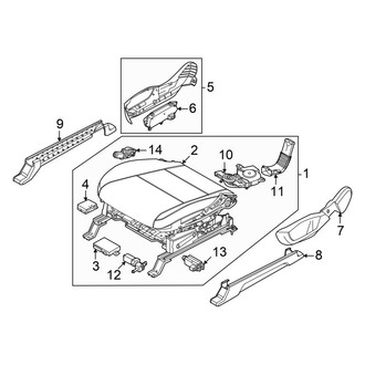 Hyundai OE - Seats & Tracks - Passenger Seat Components (Power Adjust Seat, Cushion Components, W/O Foot Rest)