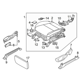 Hyundai OE - Seats & Tracks - Passenger Seat Components (Power Adjust Seat, Cushion Components, With Foot Rest)