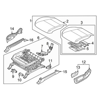 Hyundai OE - Seats & Tracks - Driver Seat Components (Seat Cushion, Components, W/O Foot Rest)