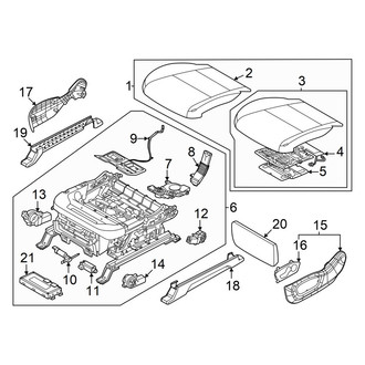 Hyundai OE - Seats & Tracks - Driver Seat Components (Seat Cushion, Components, With Foot Rest)