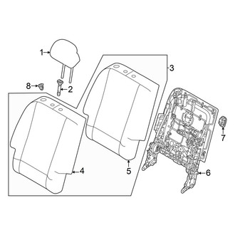 Hyundai OE - Seats & Tracks - Second Row Seats (40% Side, Seat Back Components, W/O Captain Chairs)
