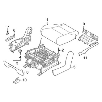 Hyundai OE - Seats & Tracks - Second Row Seats (40% Side, Seat Cushion Components, W/O Captain Chairs)