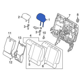 Hyundai OE - Center Left Outer Headrest