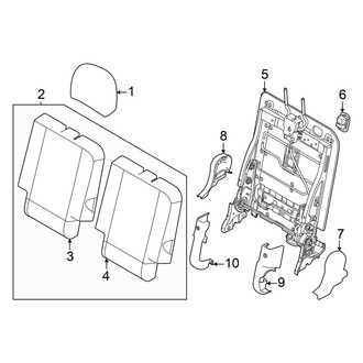 Hyundai OE - Seats & Tracks - Third Row Seats (Seat Back Components)