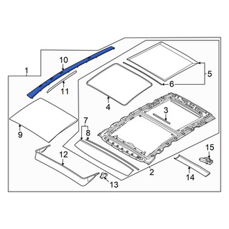 Hyundai OE - Left Outer Sunroof Molding