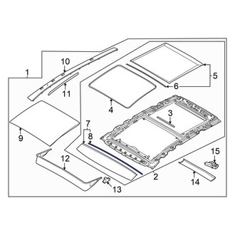 Hyundai OE - Front Sunroof Glass Seal
