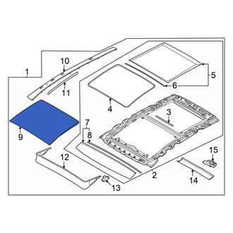 Hyundai OE - Center Sunroof Glass