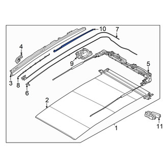 Hyundai OE - Left Inner Sunroof Molding