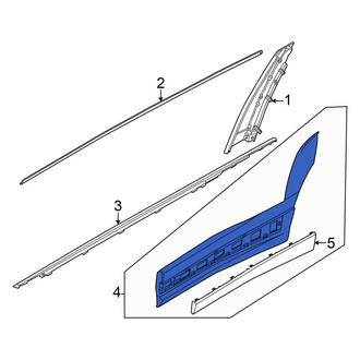 Hyundai OE - Front Left Door Molding
