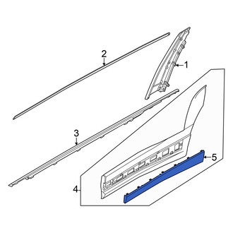 Hyundai OE - Front Left Door Molding