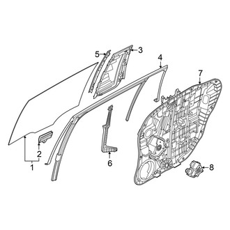 Hyundai OE - Rear Door - Glass & Hardware