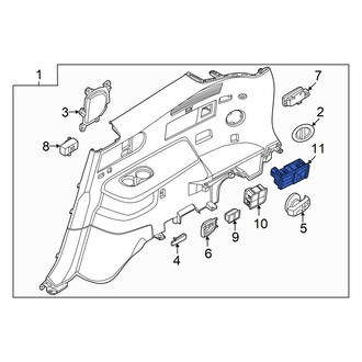 Hyundai OE - Rear Right Outer 12 Volt Accessory Power Outlet